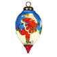 HomeRoots Ice Skating Santa Hand Painted Mouth Blown Glass Ornament
