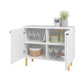 HomeRoots Iko Modern Sideboard Double Door Cabinet in White Finish