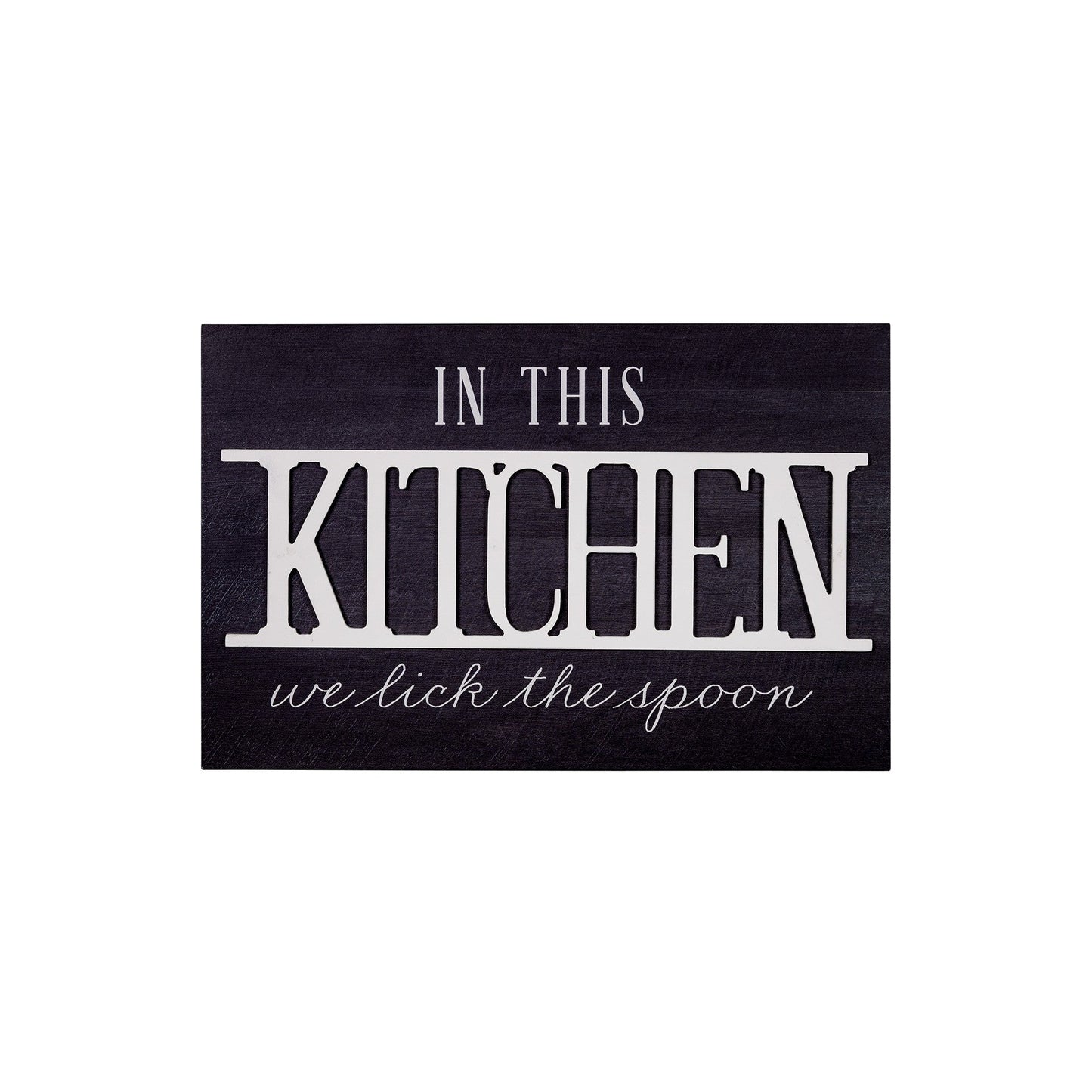 HomeRoots In This Kitchen We Lick The Spoon Wall Art