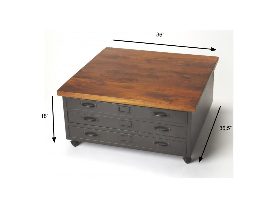 HomeRoots Industrial Chic Coffee Table