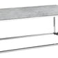 HomeRoots Industrial Chic Gray Faux Cement and Chrome Coffee Table