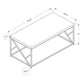 HomeRoots Industrial Chic Gray Faux Cement and Chrome Coffee Table
