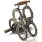 HomeRoots Industrial Gears Tabletop Wine Rack