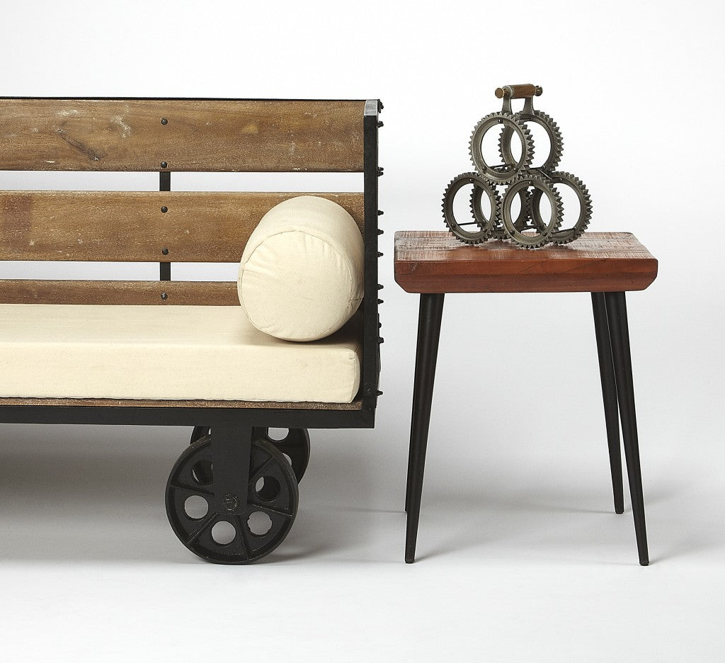 HomeRoots Industrial Gears Tabletop Wine Rack