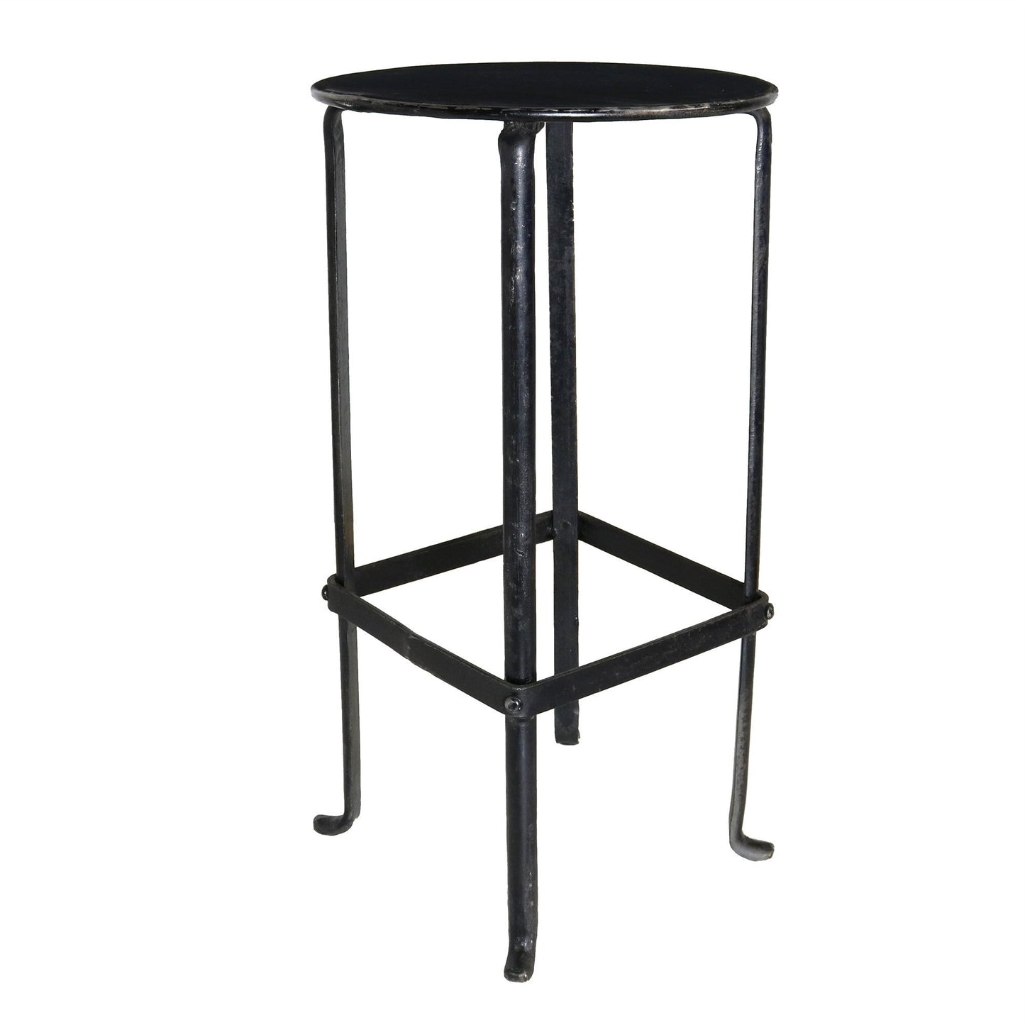 HomeRoots Iron Plant Stand in Black Finish
