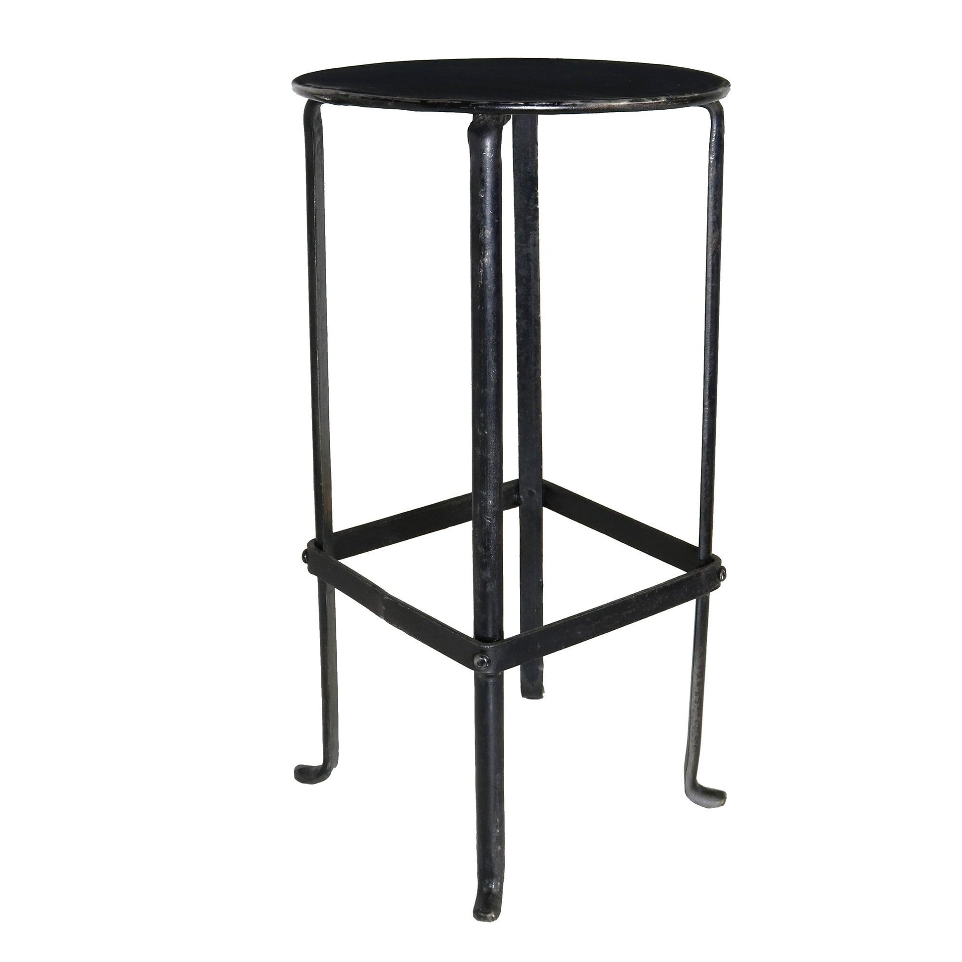 HomeRoots Iron Plant Stand in Black Finish
