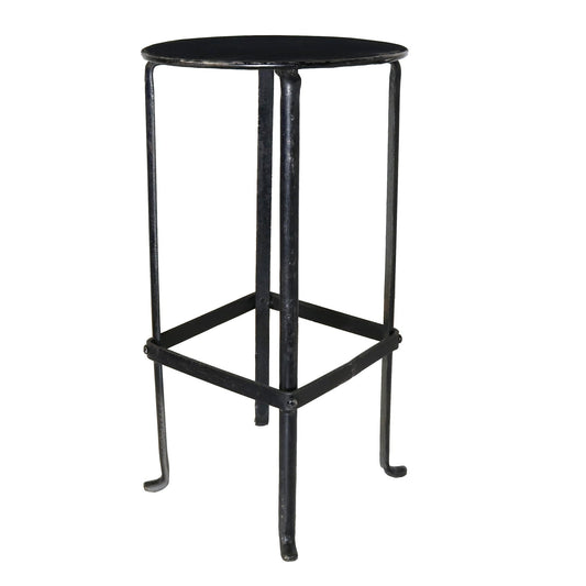 HomeRoots Iron Plant Stand in Black Finish