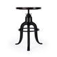 HomeRoots Iron Revolving Bar Stool in Brown Finish