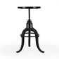 HomeRoots Iron Revolving Bar Stool in Brown Finish