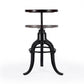 HomeRoots Iron Revolving Bar Stool in Brown Finish