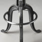 HomeRoots Iron Revolving Bar Stool in Glossy Silver Finish