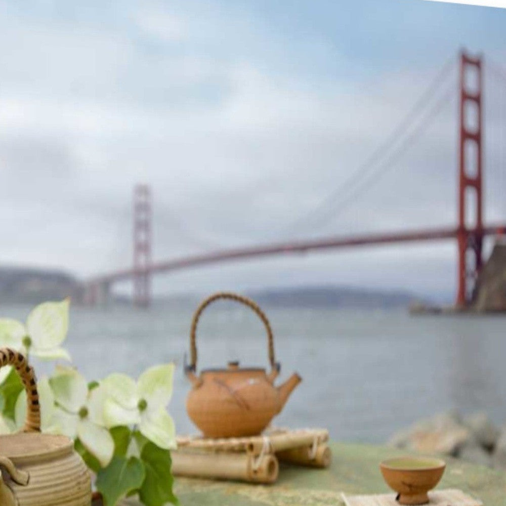 HomeRoots Japanese Tea Golden Gate Bridge 3 Giclee Wrap Canvas Wall Art