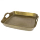 HomeRoots Jumbo Cast Iron Serving Tray in Gold Finish