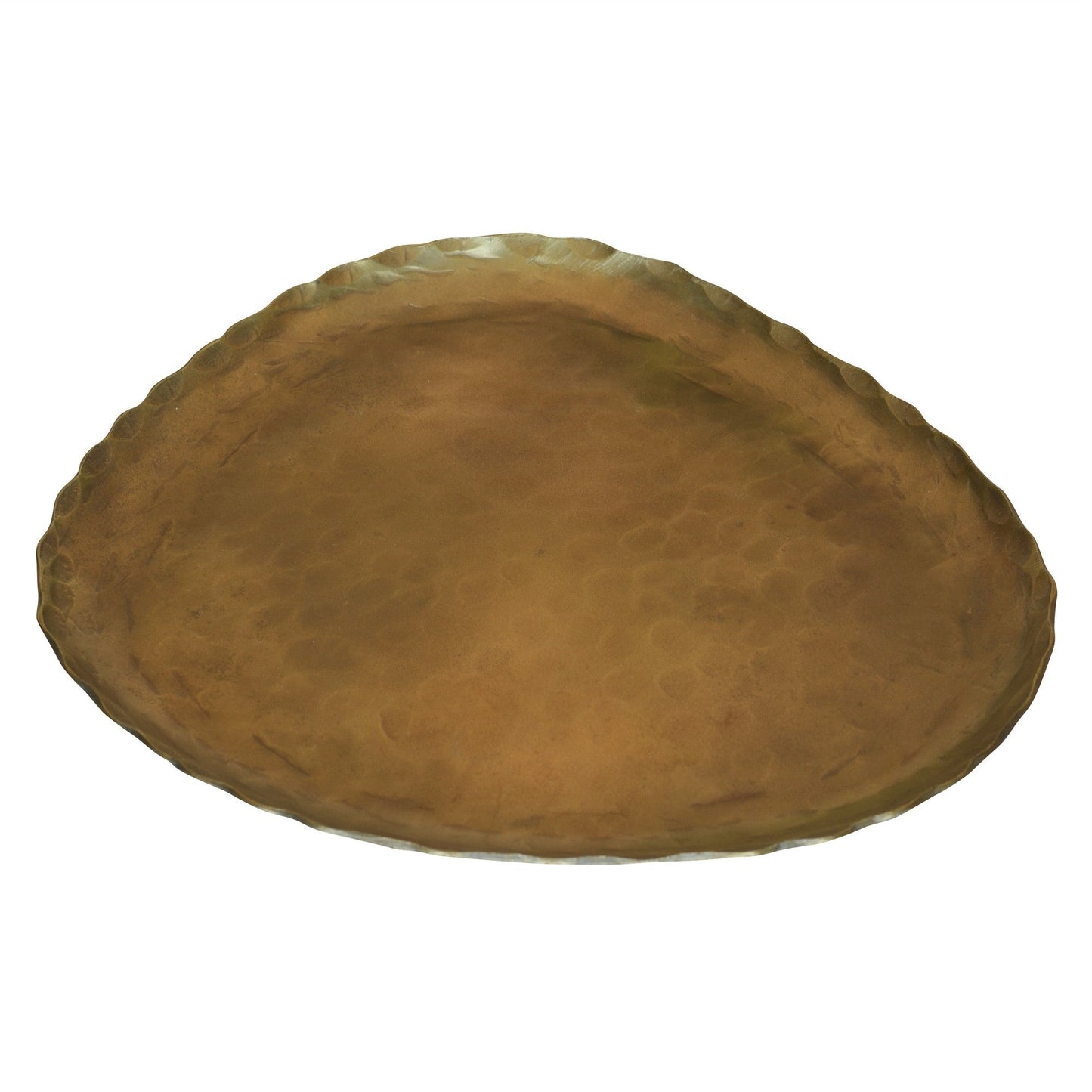 HomeRoots Jumbo Hammered Metal Decorative Plate