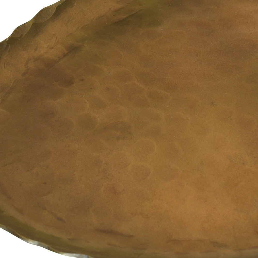 HomeRoots Jumbo Hammered Metal Decorative Plate