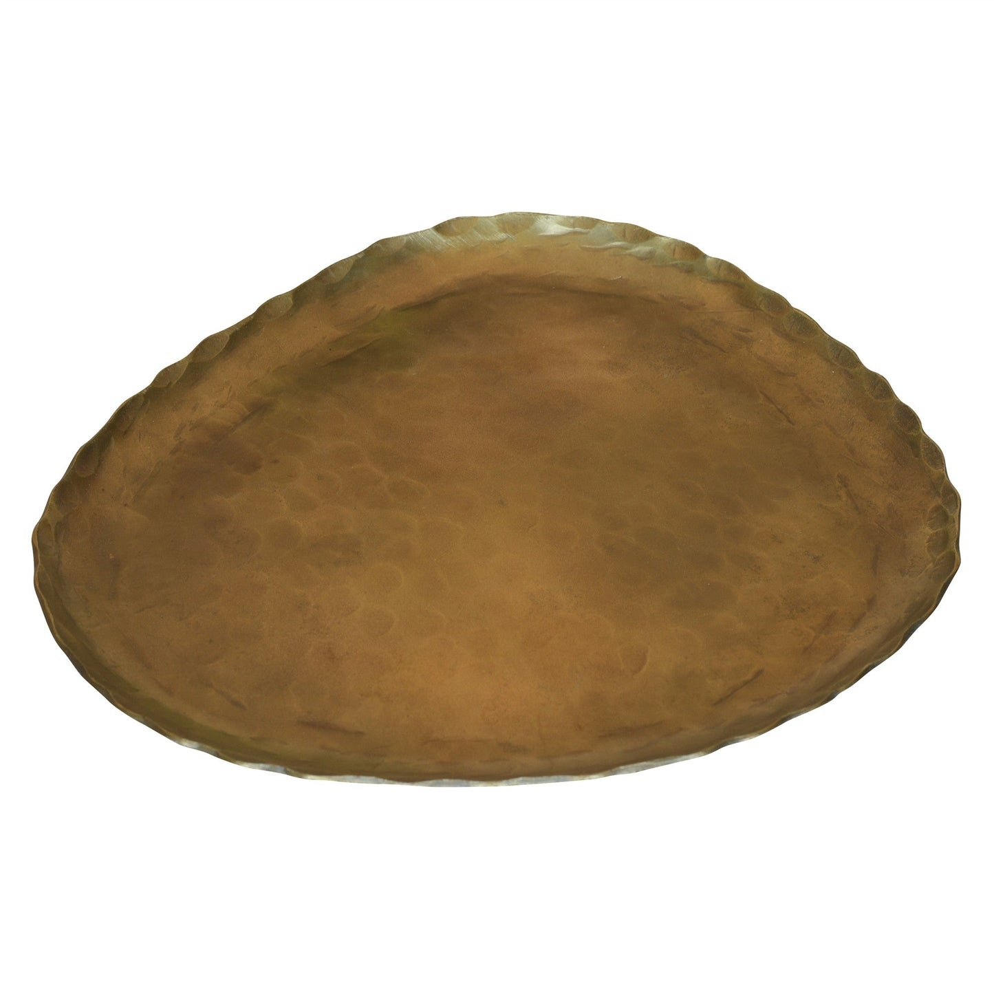 HomeRoots Jumbo Hammered Metal Decorative Plate