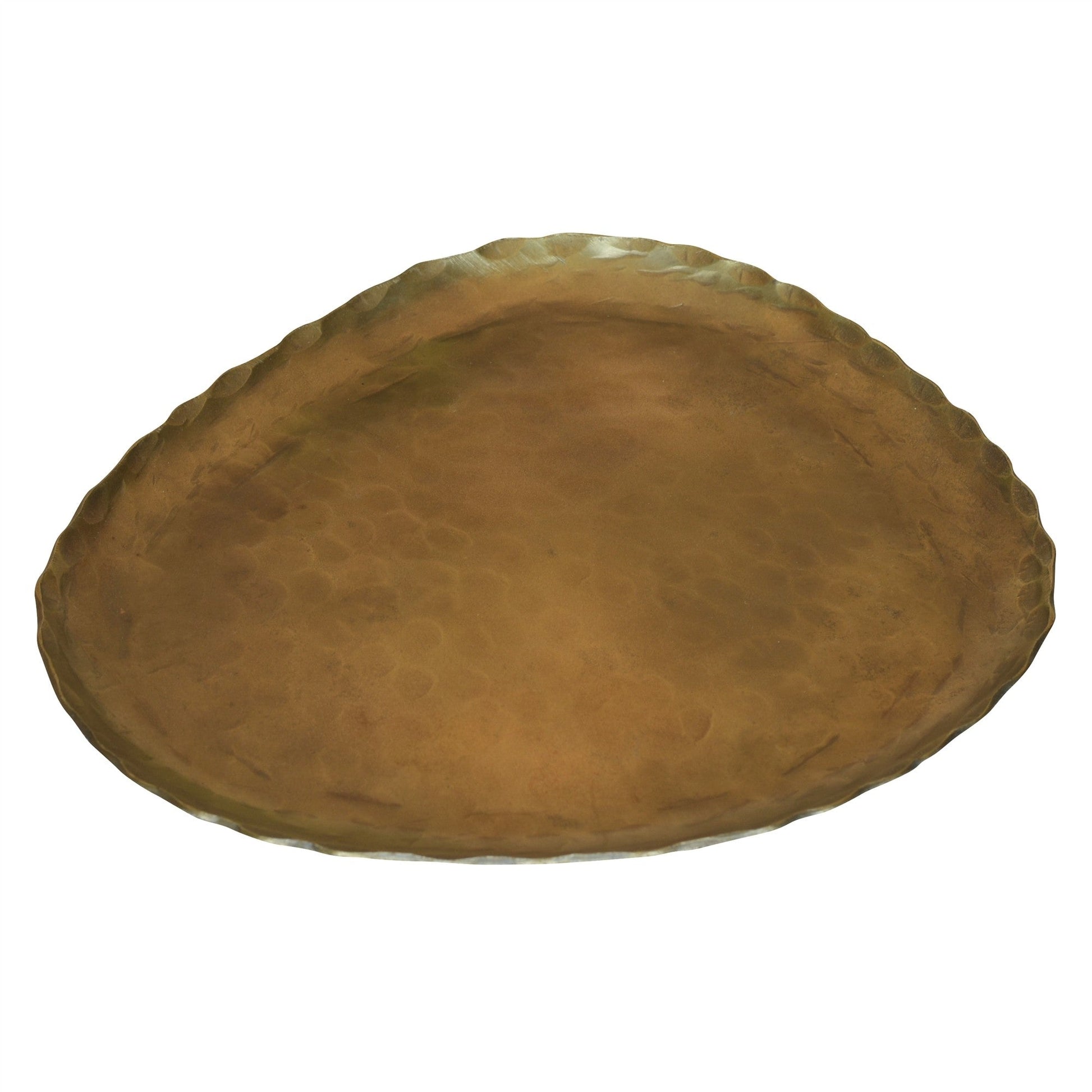 HomeRoots Jumbo Hammered Metal Decorative Plate