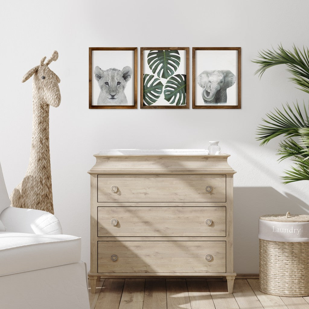 HomeRoots Jungle Safari Modern Wall Art Set