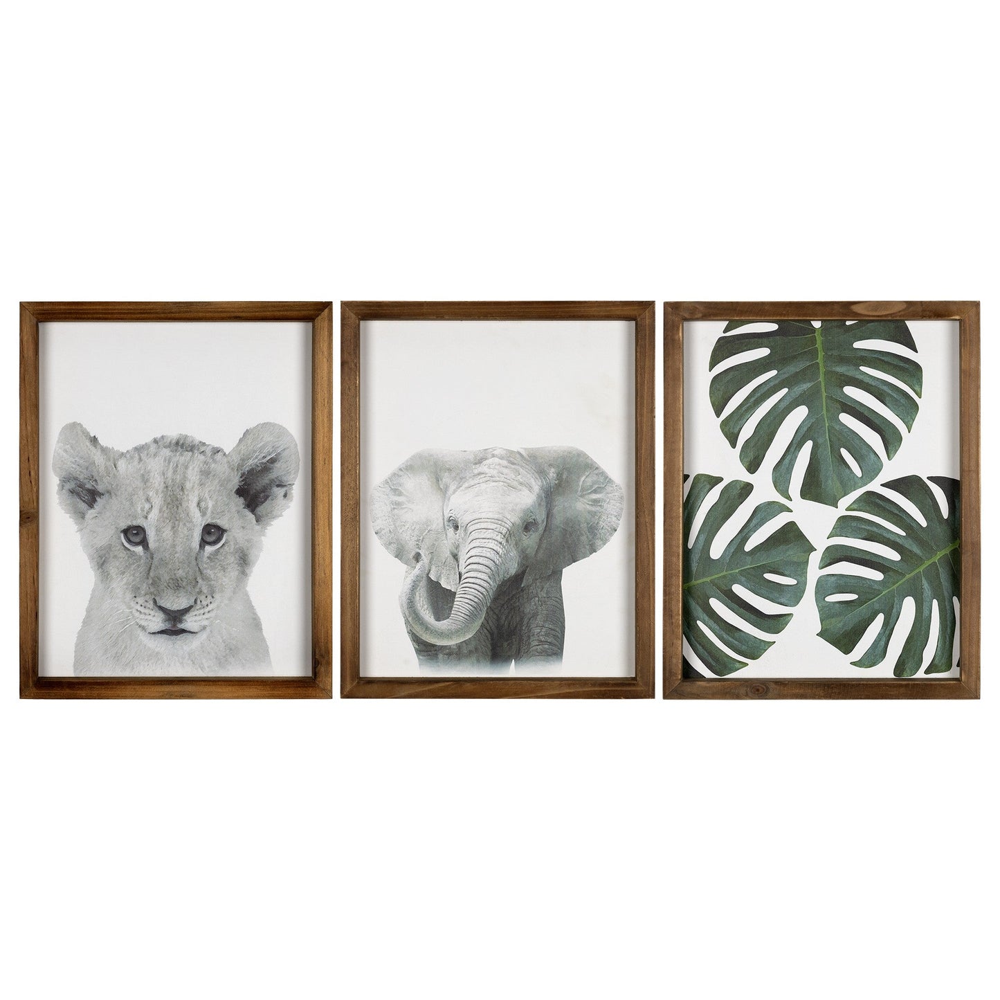 HomeRoots Jungle Safari Modern Wall Art Set
