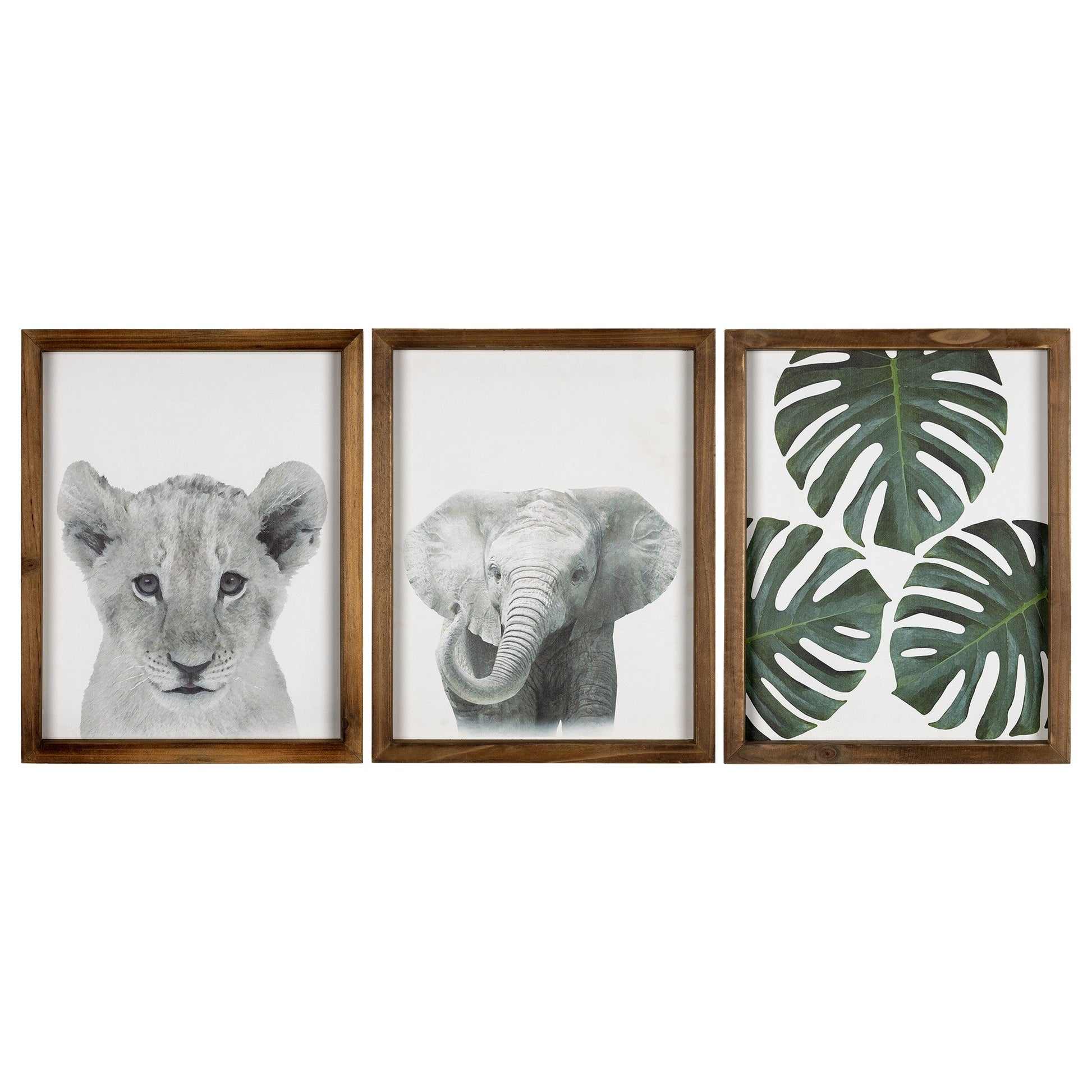 HomeRoots Jungle Safari Modern Wall Art Set