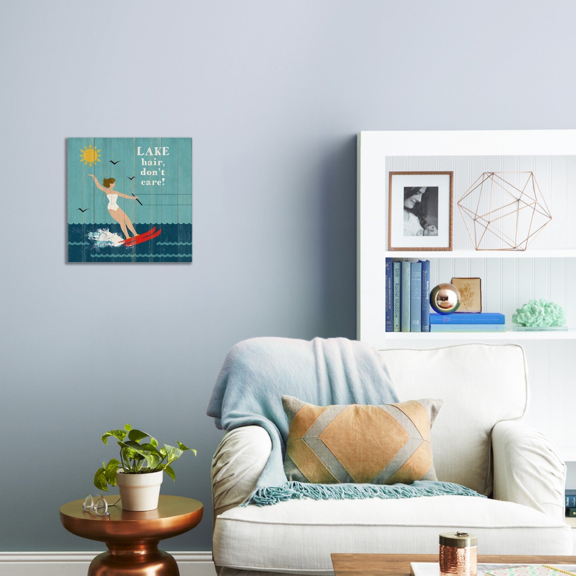 HomeRoots Lake Hair Don't Care Watersking Wall Décor