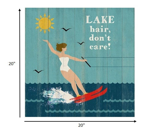 HomeRoots Lake Hair Don't Care Watersking Wall Décor