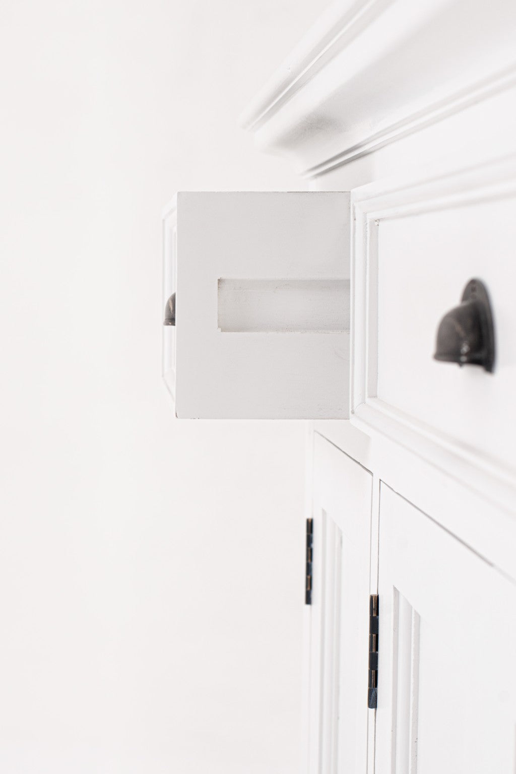HomeRoots Large Modern Farmhouse White Cabinet