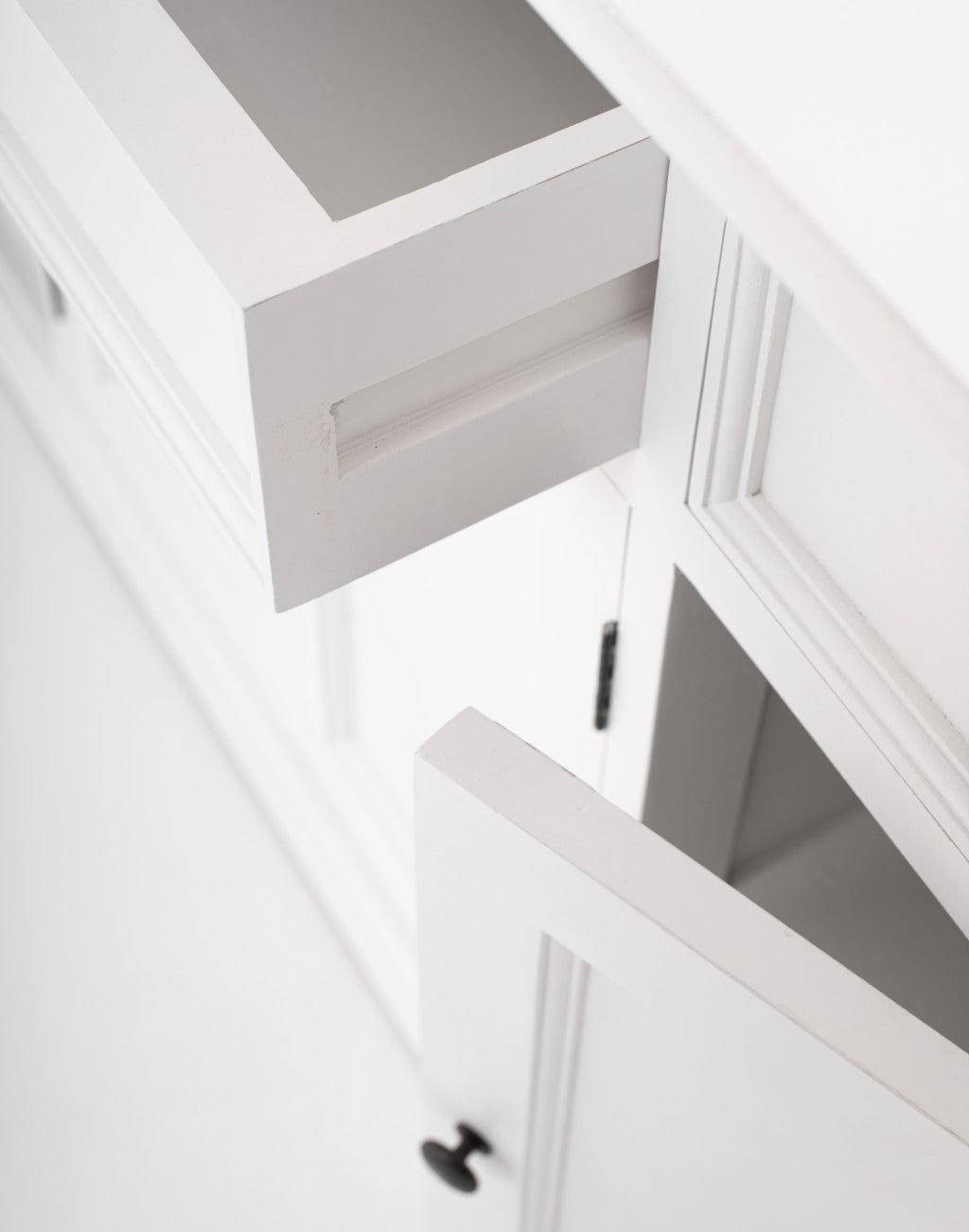 HomeRoots Large Modern Farmhouse White Cabinet