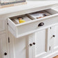 HomeRoots Large Modern Farmhouse White Cabinet