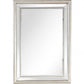 HomeRoots Leaf Antiqued Mirror and Console Table in Silver Finish