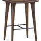 HomeRoots Leather Counter Stool With Walnut Finish