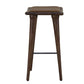 HomeRoots Leather Counter Stool With Walnut Finish