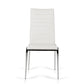 HomeRoots Libby Modern White Leatherette Dining Chairs, Set of 2