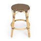 HomeRoots Light And Dark Brown Rattan Counter Stool