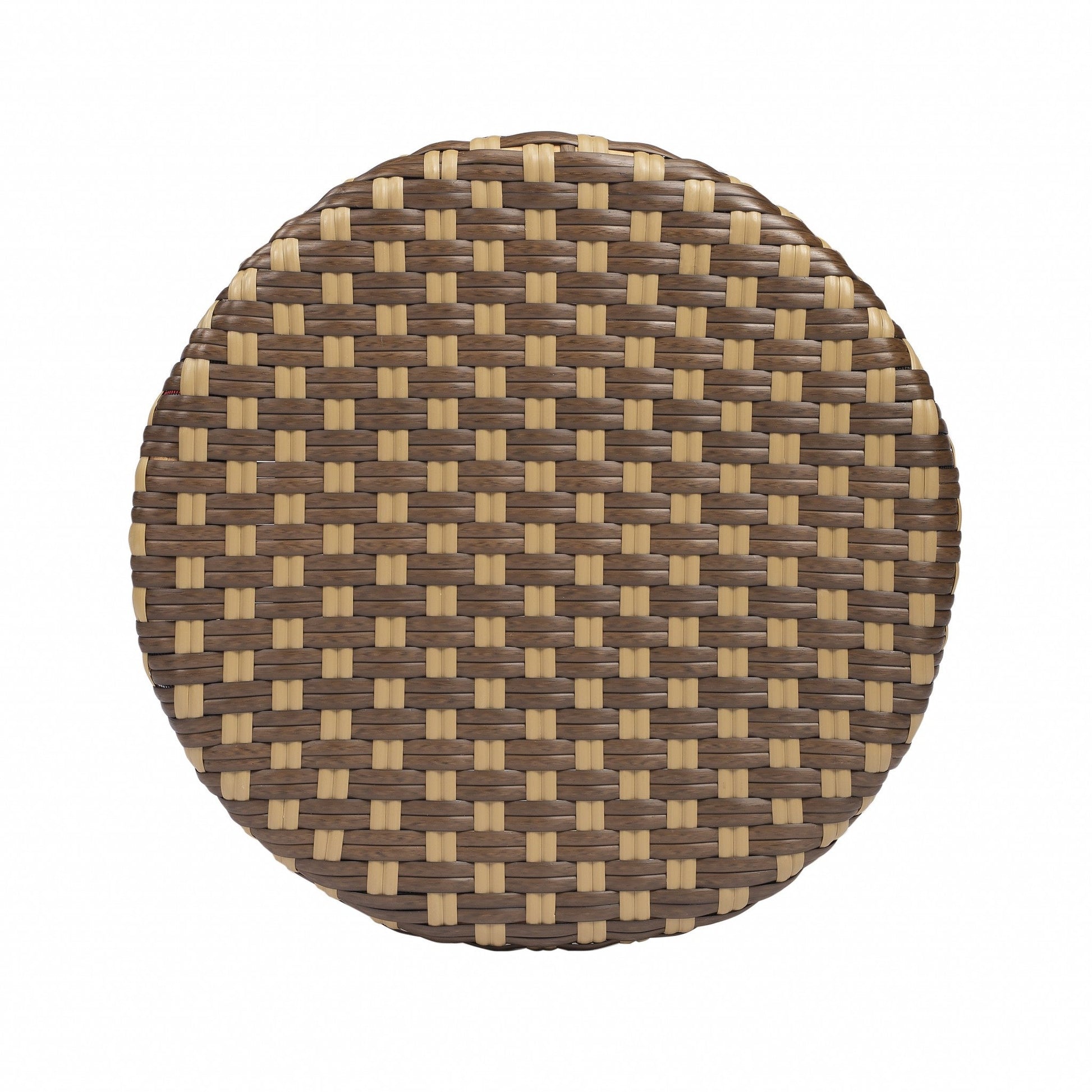 HomeRoots Light And Dark Brown Rattan Counter Stool