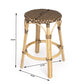 HomeRoots Light And Dark Brown Rattan Counter Stool