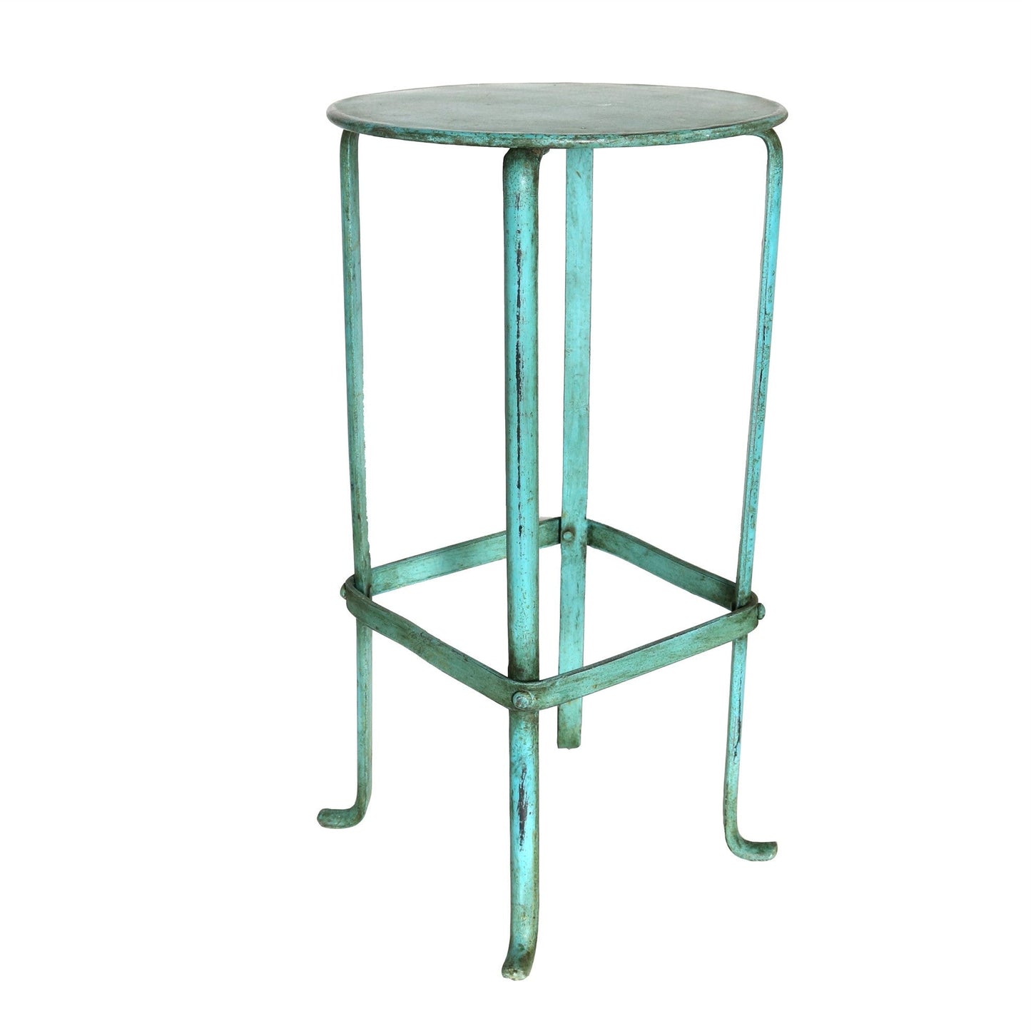 HomeRoots Light Blue Iron Plant Stand