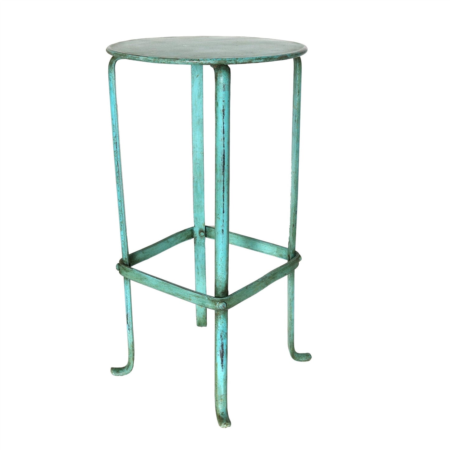 HomeRoots Light Blue Iron Plant Stand