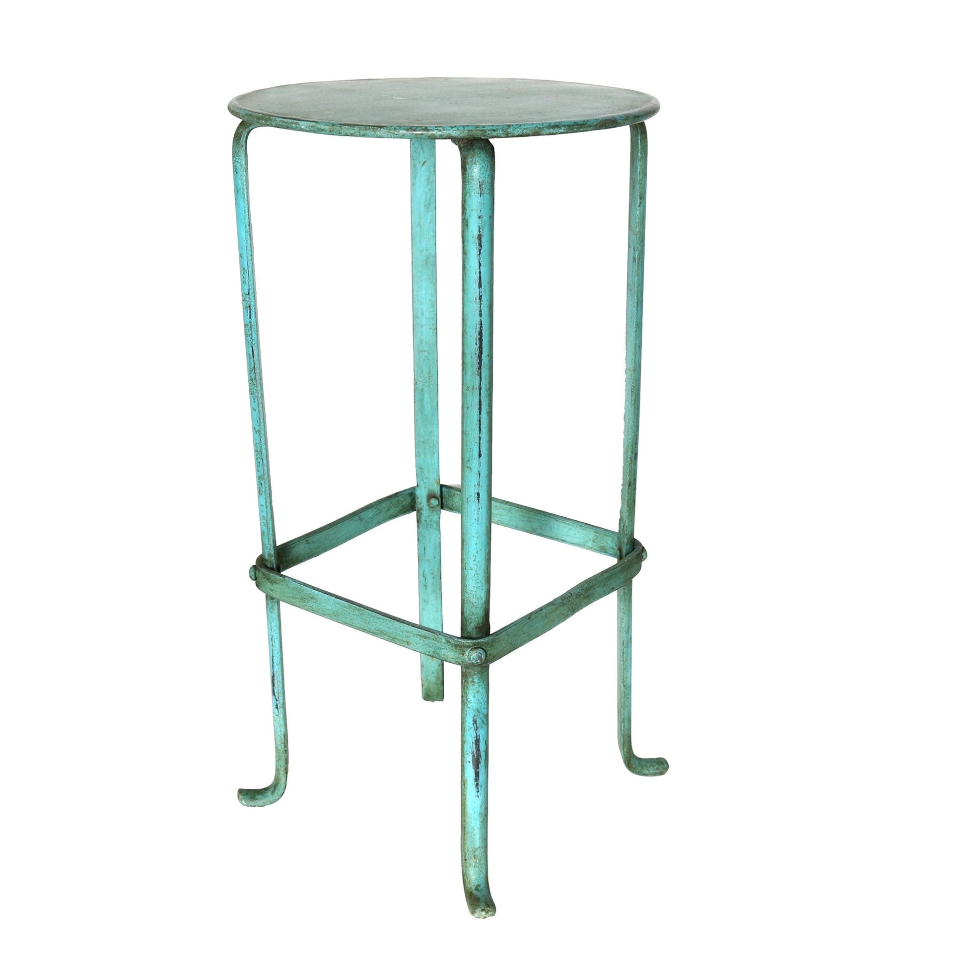 HomeRoots Light Blue Iron Plant Stand