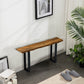 HomeRoots Live Edge Acacia Wood Console Table With Black Metal Legs