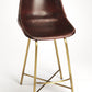 HomeRoots Loft Leather Bar Stool