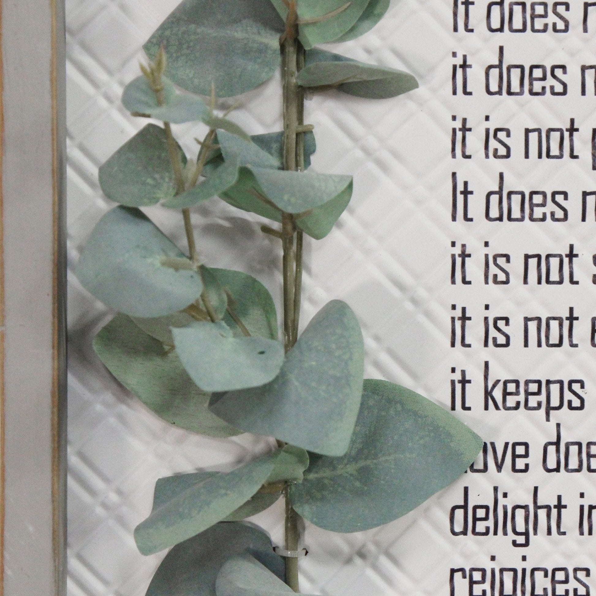 HomeRoots Love is Patient Metal & Wood Framed Wall Art