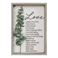 HomeRoots Love is Patient Metal & Wood Framed Wall Art