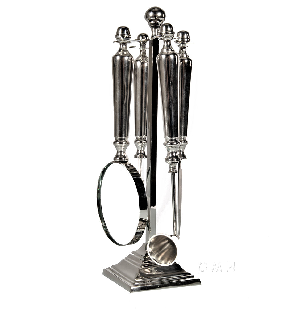 HomeRoots Magnifying glassLetter openerBottle openerand a Candle snuffer Functional Decor