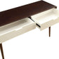 HomeRoots Mahogony and White Double Drawer Console Table