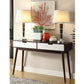 HomeRoots Mahogony and White Double Drawer Console Table