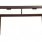 HomeRoots Mahogony and White Double Drawer Console Table