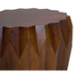 HomeRoots Mango Round Modern Scallop Solid Wood Coffee Table