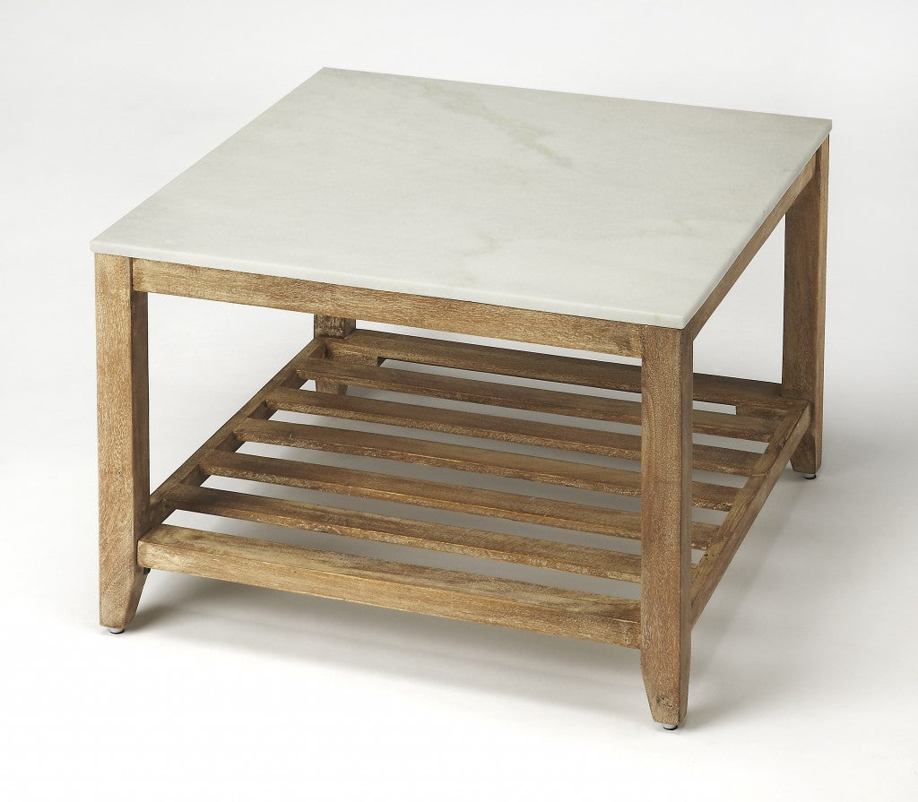 HomeRoots Marble Bunching Coffee Table