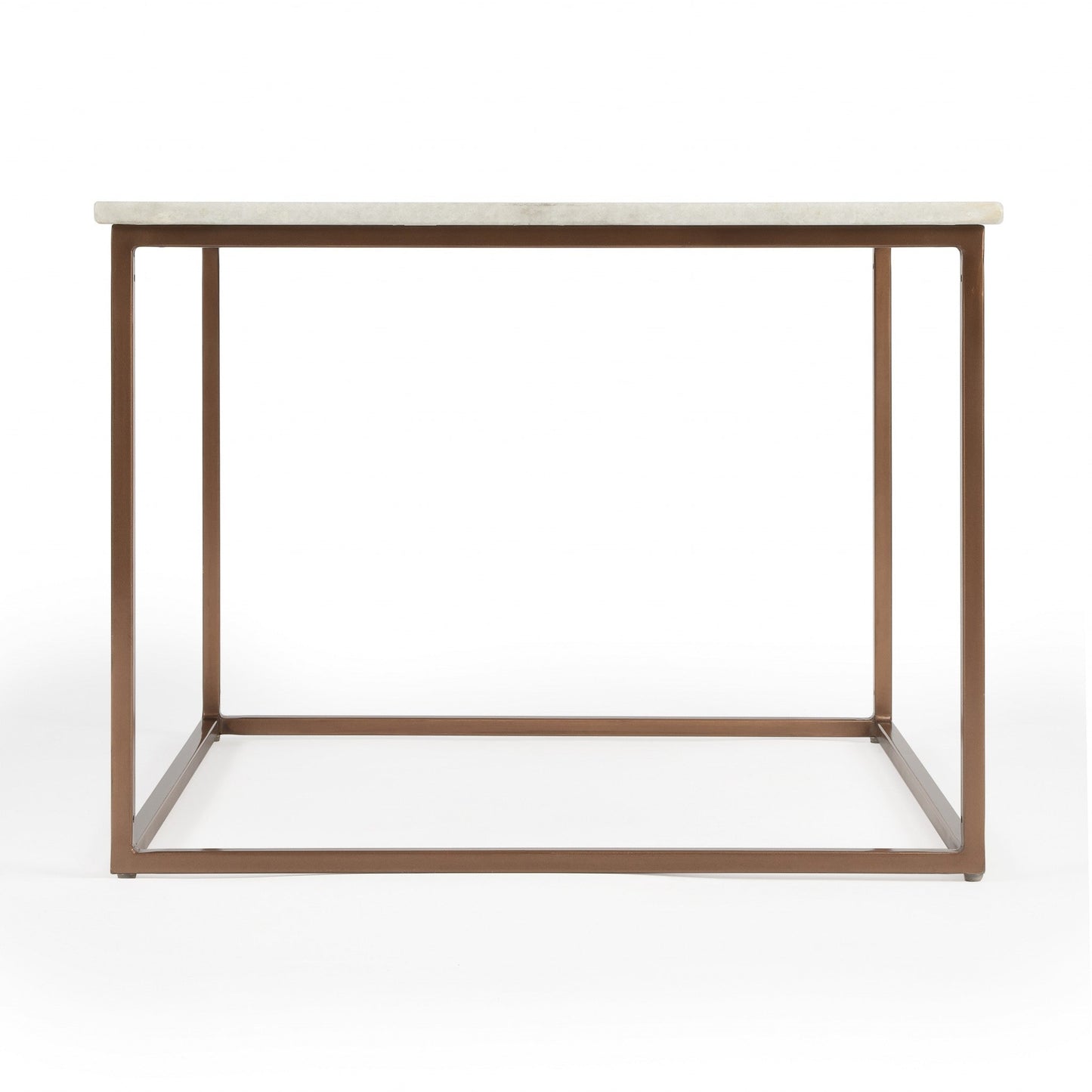 HomeRoots Marble and Metal Coffee Table